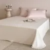 Juego de sábana bajera y sábana encimera de color liso, doble cara, lavado, 60 hilos, Tencel de Lenzing, suave como la seda, con sensación de alta gama, ropa de cama de una pieza Lyocell para relajarse