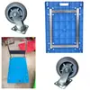 Carretilla de mano de plataforma de cuatro ruedas, carrito pequeño, carrito de entrega plegable, carretilla de mano silenciosa anti-colisión de cuatro ruedas