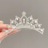Accesorio para el Cabello de Alta Gama para Niñas Corona Peine con Pedrería de Princesa Peine para el Cabello de Niña Peineta de Alta Gama Estilo Coreano