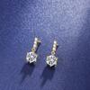 Pendientes de plata de ley S925 con circonitas de seis garras y cuerpo completo para mujer, temperamento de Corea del Sur, pendientes con personalidad que combinan con todo, aguja de plata simple, venta al por mayor para mujer