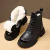 Botas Martin de suela gruesa para mujer, estilo británico, nueva colección otoño/invierno 2026, botas de nieve forradas de felpa y engrosadas, botines de suela blanda, botines cortos que estilizan