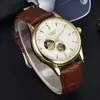 LONGLUX Longlex reloj impermeable para hombre de piel de alta gama automático mecánico popular fabricantes de relojes para hombre al por mayor