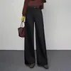 Elegantes Pantalones de Traje de Pierna Ancha para Mujer, Estilo para Ir al Trabajo, Nueva Colección Otoño 2026, Simples, Modernos, Casuales, Pantalones Rectos Holgados