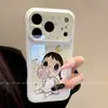 Adecuado para funda de teléfono Apple 17 iPhone 16 Pro Max, protección completa de lente, nuevo diseño de chica burbuja anti-caídas de dibujos animados