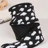Otoño e Invierno Colgante Convexa Tridimensional Tacto de Mano Cinta de Leopardo Lazo Adorno para el Cabello Pasador Caja de Regalo Empaque Cinta para Ropa