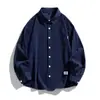 Camisa de Pana de Manga Larga para Hombre, Estilo Americano de Primavera, Tallas Grandes, Chaqueta Casual Holgada, Top 78