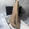 Botas de estilo coreano minimalistas hasta la rodilla, botas elásticas, botas ajustadas con cremallera lateral, botas de tacón alto de punta