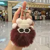En Stock Moda Nuevo Peluche Piel Sintética de Conejo Bolas de Carbón Bolsos Dijes, Mercancía de Máquina de Garra, Pequeños Regalos al por Mayor