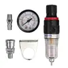 1 pieza AFR-2000 Unidad de Tratamiento de Aire con Filtro Neumático con conector (PM20+SM20) Regulador de Presión Válvula Reductora de Compresor Separador de Aceite y Agua Manómetro AFR2000