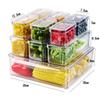 Zhang Gong Paquete de 10 Cajas de Conservación de Alimentos para Refrigerador Transfronterizas Apilables con Tapa Contenedor de Almacenamiento de Alimentos de Cocina