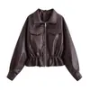 MYST&ZA Otoño Nuevas Llegadas Abrigo de Botones Cruzados con Cinturón para Mujer, Estilo Francés Simple, Manga Larga, Cuello Alto