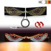 Adesivos de carro com luz de olho de diabo dinâmicos usb transfronteiriços, display LED, luzes de vidro dianteiro e traseiro de caminhão