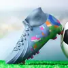 Chuteiras de Futebol Juvenis Transfronteiriças Putian para Estudantes, Chuteiras de Gramado com Travas Longas para Homens e Mulheres, Tênis de Treino Verdes, Chuteiras de Futebol Únicas
