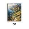 Pintura Decorativa Amazon Healing Anime Paisaje Natural para Sala de Estar, Dormitorio, Nicho, Estilo Artístico, Pintura Fresca para Colgar en la Pared