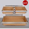 Rack de Vime de Aço Inoxidável Estilo Europeu Rack de Sobremesa de Camada Dupla Três Camadas Bandeja para Bolo de Pão Loja de Fábrica Rack de Frutas