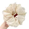 Scrunchies de encaje dulces y delicados para niños, ligas para el cabello extragrandes estilo coreano, perfectos para moños y colas de caballo de niñas pequeñas.