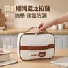 Bolsa térmica Oxford espessa para almoço no trabalho, com forro de folha de alumínio para conservação de calor e frio, bandeja de almoço portátil e fecho de zíper