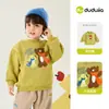 Coleção de Moletons Roupas Infantis Dudu Moletons para Meninos Looks de Outono Tops de Lã para Bebês Moda Infantil de Inverno