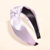 Diadema coreana sencilla de satén con nudo, estilo retro, accesorios para el cabello estilo Hong Kong, banda para el cabello con borde ancho y antideslizante para lavar la cara.