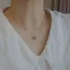 Collar de Jade Hetian Lujo Ligero Diseño de Nicho Sentido de la Transferencia Cuentas Cadena para la Clavícula 2021 Nuevo Colgante Simple para Mujer