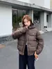 Chaqueta de Algodón con Forro de Terciopelo Negro con Capucha para Mujer, Abrigo Grueso y Cálido, Diseño Holgado, Acolchada de Algodón, Invierno 2026, Ropa Nueva de Algodón