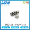 Rodamiento miniatura U604ZZ 4*12*4mm accesorios para extrusora de impresora rodamiento de rodillo de pantalla