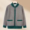 Blusas Quentes de Primavera e Outono para Idosos, Roupas de Primavera da Vovó, Tricôs Aveludados Espessos, Agasalhos de Inverno Pequenos para Mães