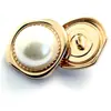 Botones Metálicos Dobles Cosidos a Mano Listos para Usar del Fabricante, Botones Altos de Perla de Alto Brillo, Estilo Pequeño Fragante para Ropa Exterior, Cortavientos, Botones para Suéter