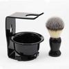 Brocha de Espuma para Afeitar de Pelo de Nailon Suave Mango de Plástico Cepillo para Aceite en Spray Suministro Listo Espuma Limpiadora para Hombre Cepillo para Barba