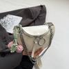Bolsa Transversal de Corrente Estilo Coreano para Mulheres 2025 Verão Novo Estilo da Moda Bolsa Sela Bolsa de Ombro Matelassê Estilo Coreano