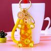 Chaveiro de Carro Urso da Sorte da Maré Nacional Pingente de Bolsa Feminina de Cristal Fofo Anel de Chaveiro Diamante Pendurado Presentes