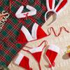 Comercio Exterior Europeo y Americano Ropa Interior Sexy Lazo Navideño Hueco Tentación Costura traje Traje de Conejito Navideño