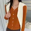 Cardigã de malha de seda gelada vazado para mulheres, saída de praia de outono, blusa curta com proteção solar para ar condicionado, top tipo xale para mulheres baixinhas