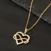 Joia popular transfronteiriça da Amazon colar com pingente elegante doce amor ao redor corrente de clavícula feminina com zircônia incrustada em cobre