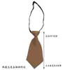 MIMI Mini Corbata Súper Corta Pequeña para Mujer Negro Puro Marrón Café Verde Oscuro Rojo Café Mate Sin Golpear Accesorios Estudiantiles