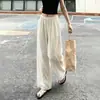 Calça Casual Ampla com Patchwork de Renda para Mulheres, Novo Verão 2026 Cintura Alta Emagrecimento Perna Reta Versátil Casual