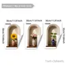 Tríptico Decorativo de Plantas y Flores Frescas, Pegatinas de Pared para Dormitorio, Sala de Estar, Decoración de Fondo para el Hogar, Pegatinas de Pared Autoadhesivas