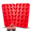 Molde de bolo de silicone poroso redondo para muffin de 24 peças, forma para assar, forma de copo de ovo, grau alimentício, resistência a altas temperaturas