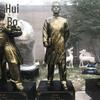 Escultura de figura de aço de vidro história moderna educador figura estátua escola campus celebridade estátua decorações escultura