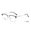 Moda de Negocios Ultraligero Línea de Cejas para Hombre Montura Semi de Titanio Danyang Montura para Gafas de Miopía Soporta Venta al por Mayor