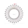 4cm Cuerda de Teléfono Transparente Goma para el Cabello Estilo Coreano Simple Banda para el Cabello de Cuerda de Teléfono Color Caramelo Sin Marca Gabinete de Llaves Cuerda de Teléfono para Mujeres