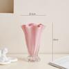 Vaso de luz de luxo de vidro com pétalas de alta qualidade, estilo francês, vaso de flores decorativo, flores para sala de estar, arranjos florais, enfeites para mesa de jantar