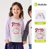 Colección de Camisetas para NiñasCamisetas de Manga Larga de Otoño Dudu para Niñas, Tops para Bebés Niñas, Ropa para Niñas, Ropa Infantil de Moda