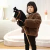 Palo Creativo de Dibujos Animados para Montar a Caballo Infantil Regalo de Vacaciones para Niños Juguete de Peluche Modelo sin Ruedas para Niños Pequeños Caballo de Troya