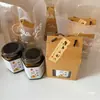 Gengibre, Jujuba, Pasta de Limão, Frasco de Pasta Jade de Vidro, Pasta de Pera de Outono, Embalagem Quadrada, Pote Selado, Cantos Sexagonais de Neve