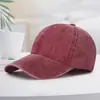 Boné de Baseball Vintage Lavado Estilo Coreano 100% Algodão Feminino com Logo Personalizado, Chapéu de Sol Retro de Aba Curva, Boné de Bico Cor Sólida com Letras