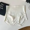 Pantalones de Control de Abdomen de Calidad de Tienda Sin Enrollarse con Entrepierna Extendida y Ensanchada, Patrón 3D, Pantalones Cortos de Seguridad Levanta Glúteos