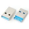 Suministro de producción de conectores USB serie AM para lector de tarjetas de parche SMT, conector macho de cobre con pegamento blanco y negro.