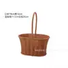 Bolsa de Palha Trançada Cesta de Flores Cesta para Arranjo de Flores Cesta de Ovos e Frutas Pós-parto Abertura Trançada Flores Frescas Bolsa Pequena Feita à Mão