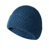 Chapéu de Tricô Simples Masculino Transfronteiriço 2025, Chapéu de Tricô de Algodão Espesso para Calor no Inverno ao Ar Livre, Chapéu de Tricô para Casal